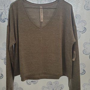 NWT Gray Crop Sweater